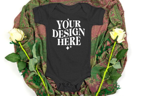 Bella Canvas 100B Bodysuit Mockup for Product Mockups and Graphics