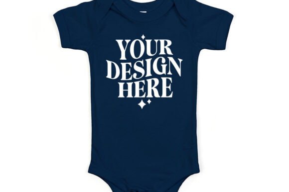 Bella Canvas 100B Mockup Navy for Product Mockups and Graphics