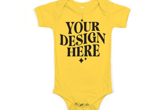 Bella Canvas 100B Mockup Yellow for Product Mockups and Graphics