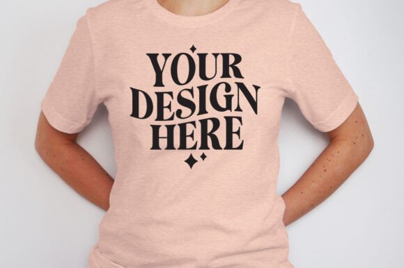 Bella Canvas 3001 Heather Prism P Mockup for Product Mockups and Graphics