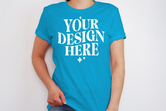 Bella Canvas 3001 Turquoise Mockup