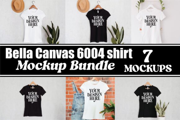 Bella Canvas 6004 Mockup Bundle for Product Mockups and Graphics