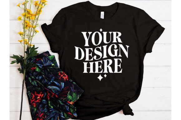 Bella Canvas Black Mockup for Product Mockups and Graphics