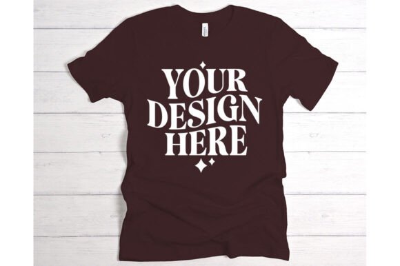 Bella Canvas Chocolate Brown Mockup for Product Mockups and Graphics