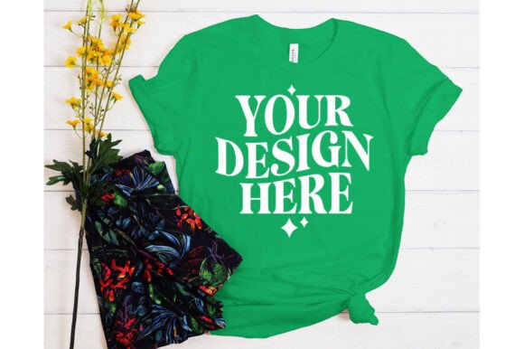 Bella Canvas Kelly Green Mockup for Product Mockups and Graphics