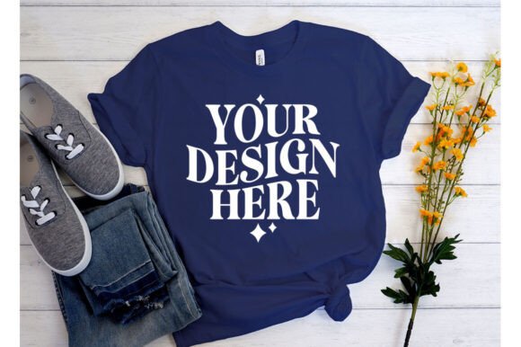 Bella Canvas Navy Mockup for Product Mockups and Graphics