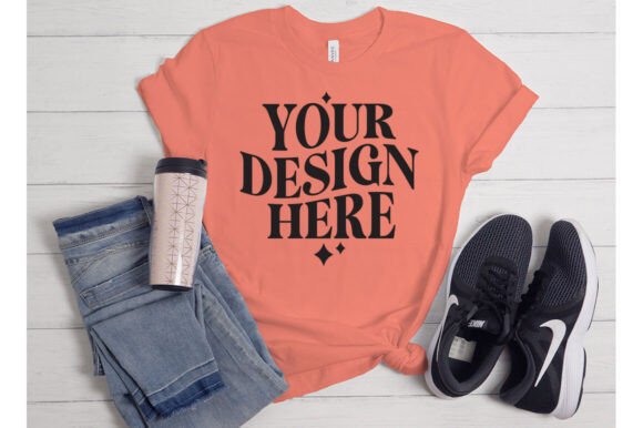 Bella Canvas Sunset Mockup for Product Mockups and Graphics