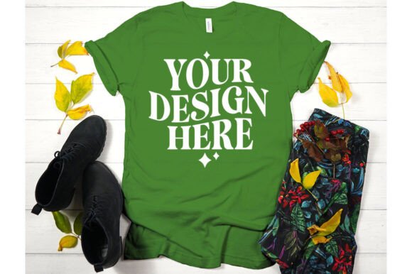 Fall Bella Canvas 3001 Mockup 21 for Product Mockups and Graphics