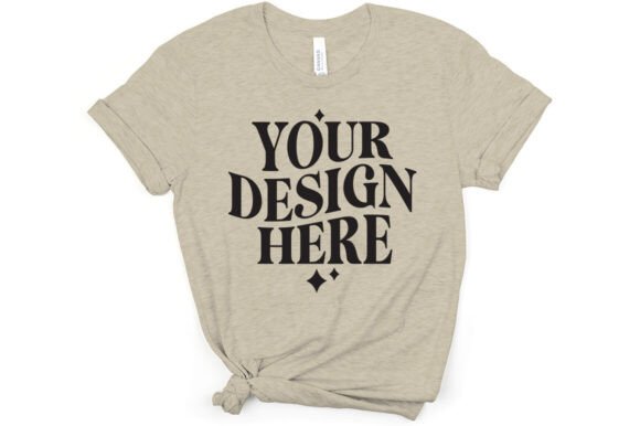 Flatlay Heather Stone Shirt Mockup for Product Mockups and Graphics
