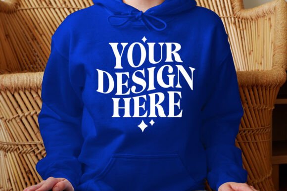 Gildan 18500 Hoodie Royal Mockup - A Graphic Design Asset for Product Mockups