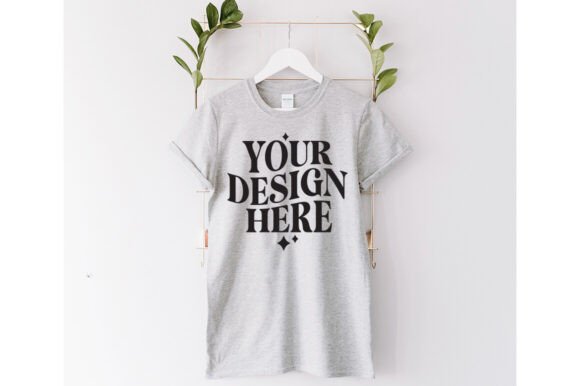 Gildan 64000 Hanging Sport Grey Mockup for Modern Branding