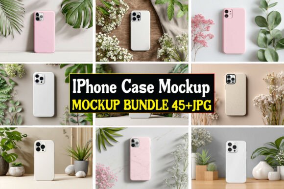 iPhone Case Mockup Bundle 34: A Practical Graphic Design Asset for Crafters