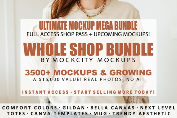 Whole Shop Mockup Bundle 3500 Mockups